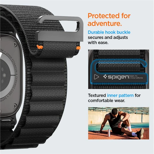 Spigen Fabric Band (hook) řemínek Apple Watch 49/46/45/44mm černý - Řemínky - Obrázek 1438cbfccda942bba19eb7b1b90cea3c