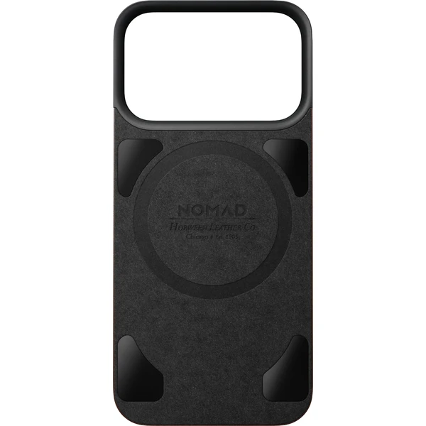 Nomad Magnetic Leather Back (Horween) MagSafe kožený kryt iPhone 17 Pro/18 Pro Rustic Brown - Pouzdra - Obrázek 14495545ee3f49ac96f117579635cdaa