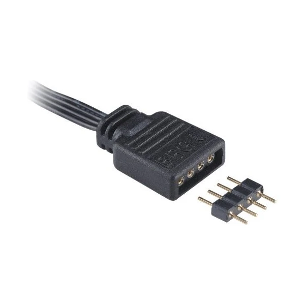 Akasa 4pin multiplikátor pro RGB LED pásky 40 cm černý - Kabely a redukce - Obrázek 145X600301
