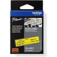 Brother FLE6511 flexibilní ID páska černá na žlutém 24 mm - Pásky pro štítkovače