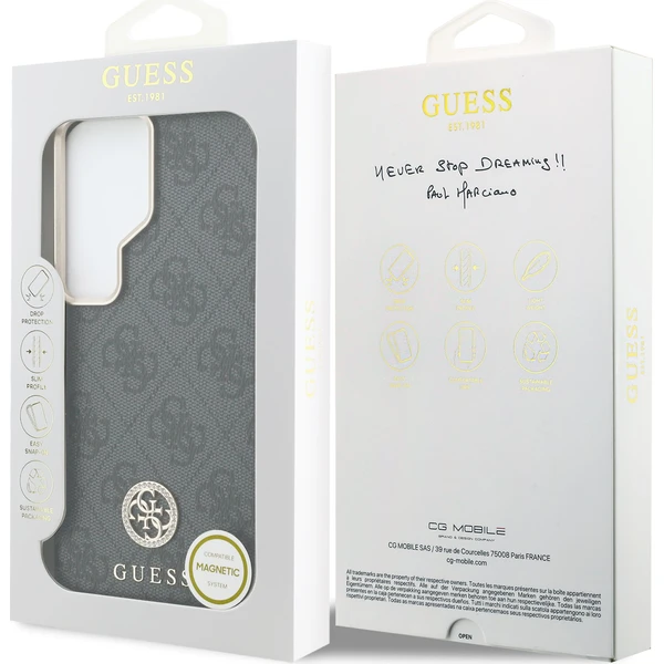 Guess PU Leather 4G Strass Logo Gold Frame Magnetic kryt Samsung Galaxy S26 Ultra černý - Pouzdra - Obrázek 146a04bc48664476ae40f4dd91e8f2d9