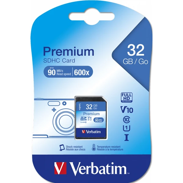 Verbatim Premium SDHC 32GB - Paměťové karty - Obrázek 14N3000J01