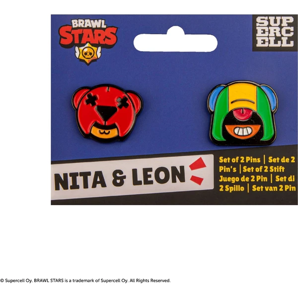 Set odznáčků Brawl Stars - Nita & Leon - Odznáčky a placky - Obrázek 14PN000K01