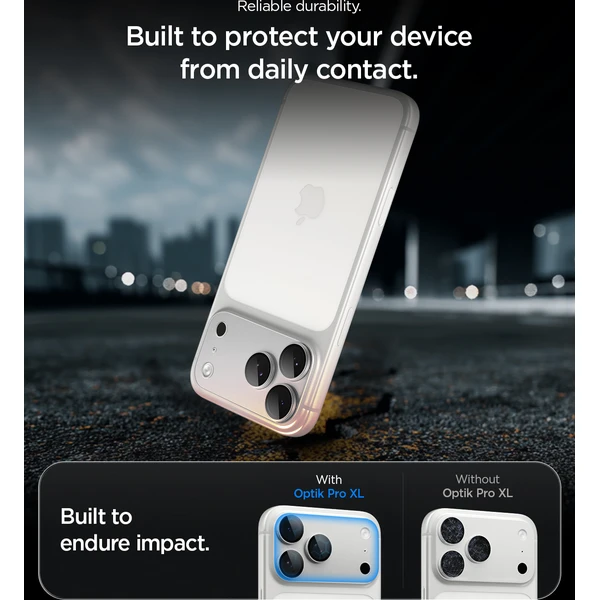 Spigen Glass tR EZ Fit Optik Pro XL 1 Pack sklo na fotoaparát iPhone 18 Pro Max stříbrné - Ochranné folie a skla - Obrázek 14a16119ad9442cfab3d9fc8b5916115