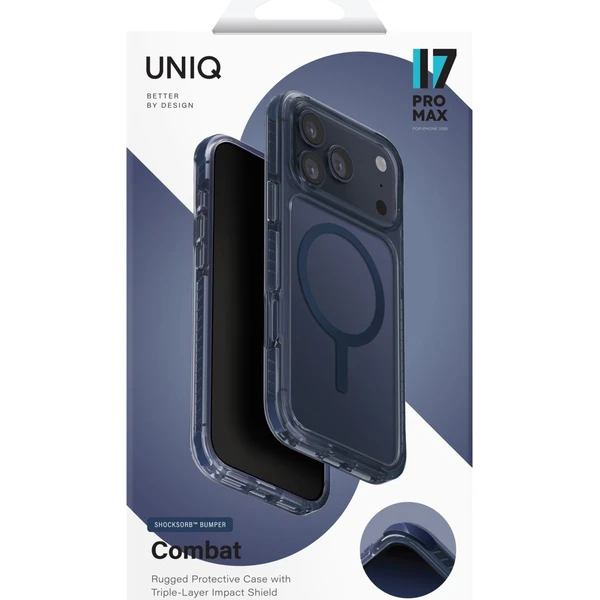 UNIQ Combat MagClick MagSafe kryt iPhone 17 Pro Max Navy Blue - Pouzdra - Obrázek 14bf6a9a9b8149f8a3905bcf0c33cff6
