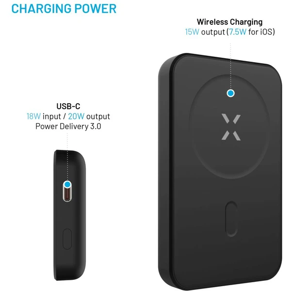 FIXED MagZen powerbanka s bezdrátovým nabíjením a Magsafe, 6000 mAh, černá - Powerbanky - Obrázek 14c1870155ae403bb6ad3f1d36350b4f
