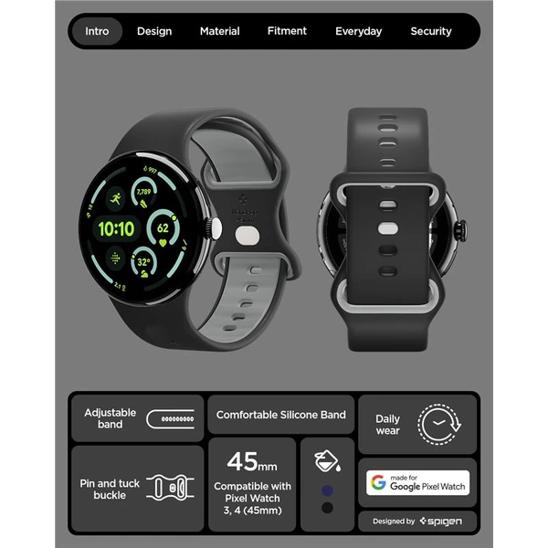 Spigen Nano Pop Band řemínek Google Pixel Watch 4/3 (45mm) černý - Řemínky - Obrázek 14d010eece2a4b88918009b222334dcd