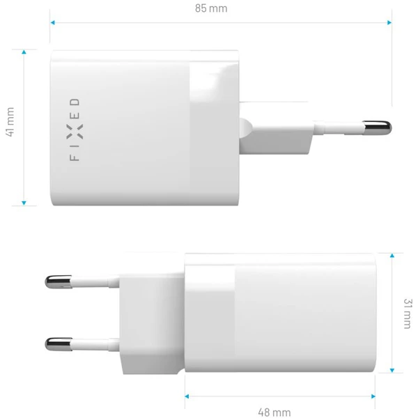 FIXED Mini nabíječka s USB-C/USB-A, PD, 45W, bílá - Nabíječky - Obrázek 152f8b378c3c49dc8e099a9da4675429