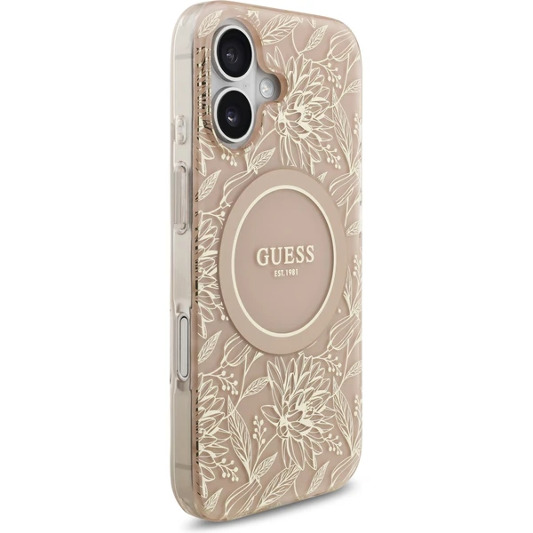 Guess IML Flowers Allover Strap MagSafe kryt iPhone 17 růžový - Pouzdra - Obrázek 156b19a730da4fba8c4acc0bd5bcf697
