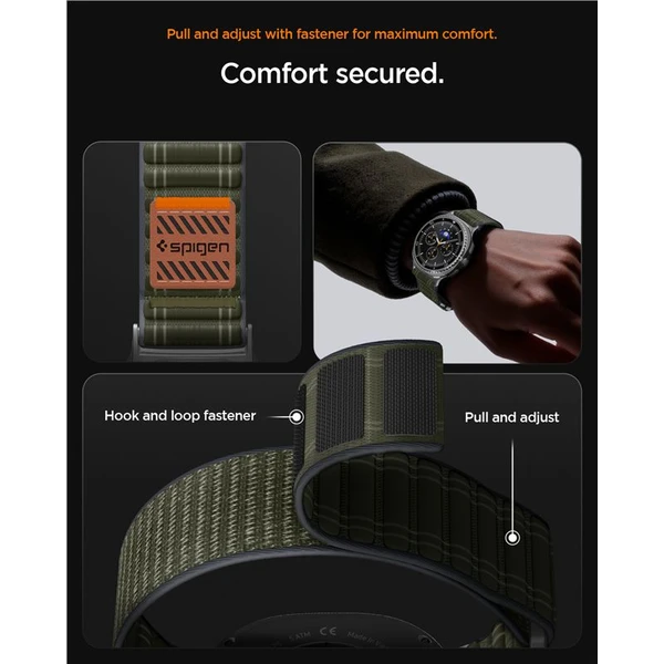Spigen Fabric Band řemínek (hook-and-loop) Samsung Galaxy Watch8 46/44/40mm zelený - Řemínky - Obrázek 158e618b52fb431b85c74ad41b24e95a
