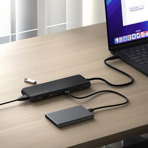 Satechi 13v1 USB-C adaptér s displejovým multiportem černý - USB huby - Obrázek 15BF000O01