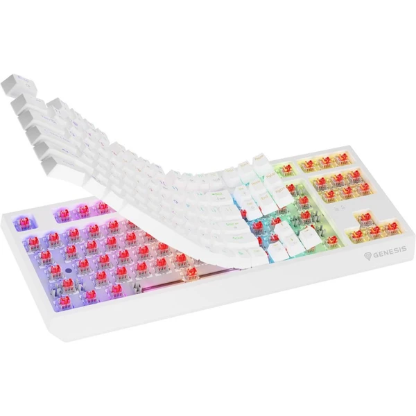 Genesis THOR 230 TKL RGB bezdrátová mechanická klávesnice bílá Outemu Red - Klávesnice - Obrázek 15I5000O01