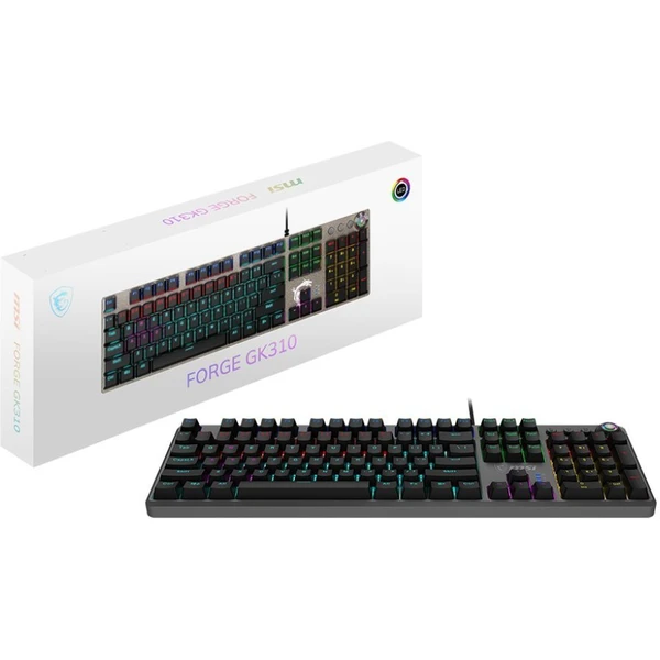 MSI Forge GK310 Red herní klávesnice (CZ/SK) černá - Klávesnice - Obrázek 15NE000J01
