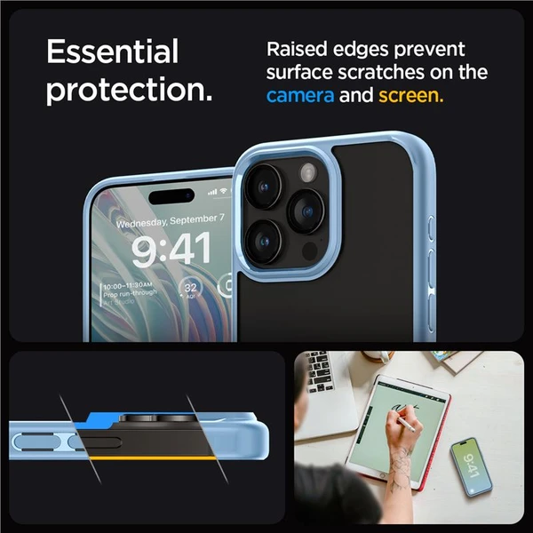 Spigen Crystal Hybrid kryt iPhone 15 Pro Max modrý - Pouzdra - Obrázek 15Z8000601