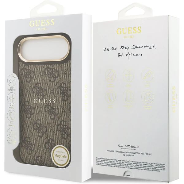 Guess PU Leather 4G Gold Frame MagSafe kryt iPhone Air hnědý - Pouzdra - Obrázek 15b1d1c44a0b487ea40db4a9fc7921ae