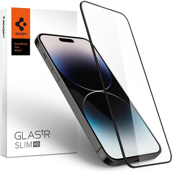 Spigen tR Slim HD 1 Pack sklo iPhone 14 Pro černé