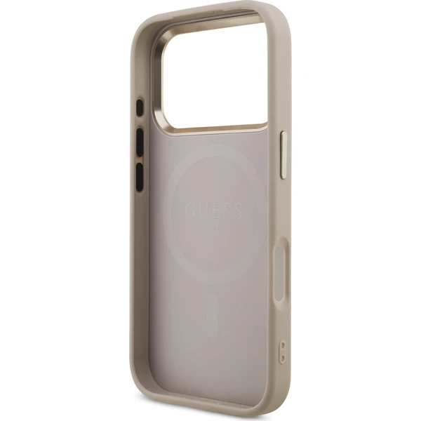 Guess PU Leather 4G Strass Triangle Logo Gold Frame MagSafe kryt iPhone 18 Pro růžový - Pouzdra - Obrázek 1615ad5574ce430caded52afcf2684f3