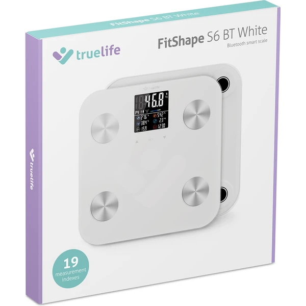 TrueLife FitShape S6 BT chytrá váha bílá - Chytré váhy - Obrázek 16204ca1c3f04e17a323fbc33bf9a5ab