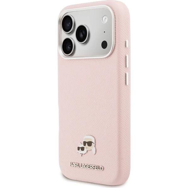 Karl Lagerfeld PU Karl and Choupette Heads Pins MagSafe kryt iPhone 17 Pro růžový - Pouzdra - Obrázek 162e5a16b2b74084b06db421d4c4ad23