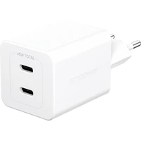 PanzerGlass® empower nabíječka Turbo GaN (45 W) 2x USB-C, bílá - Nabíječky