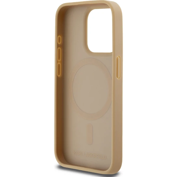 Karl Lagerfeld PU Karl Heads Pattern Magsafe zadní kryt pro iPhone 15 Pro béžový - Pouzdra - Obrázek 1675c4244ba64561a237be14c8b31451