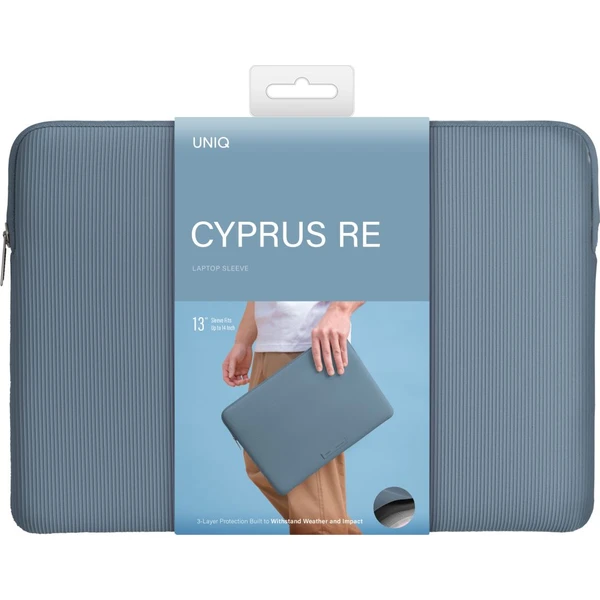 UNIQ Cyprus Ridge Edition neoprenové pouzdro pro MacBook/notebook (13”/14") Sky Blue - Pouzdra - Obrázek 1698f26b508a45f489be4b4547bb3c52