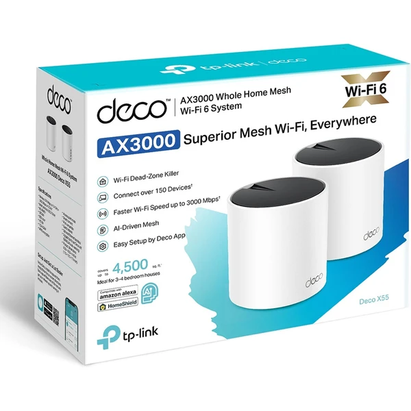 TP-Link Deco X55 mesh systém 2ks bílý - Mesh systémy - Obrázek 16X3000P01