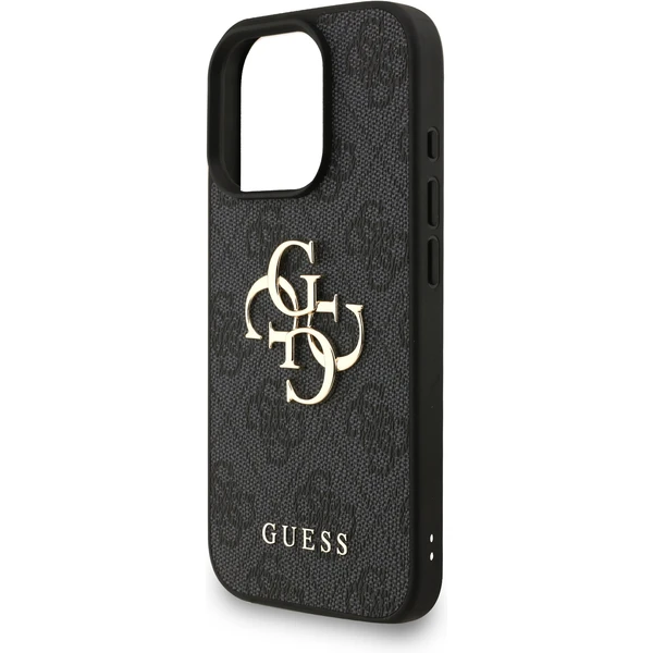 Guess PU 4G Metal Logo Strap kryt iPhone 16 Pro Max černý - Pouzdra - Obrázek 170cf1d4e7544112b2c745c2dacbafdf