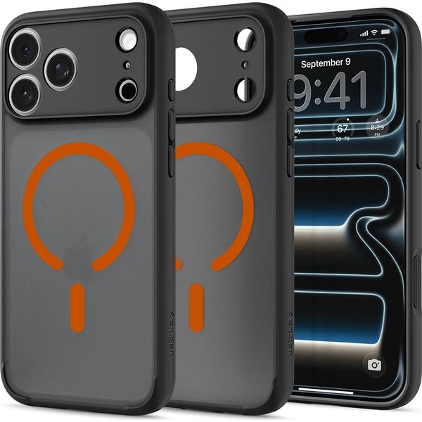 Spigen Ultra Hybrid MagSafe kryt iPhone 18 Pro/17 Pro frost black orange - Pouzdra - Obrázek 172677cb82c148d99a07d06c2d5e6d7c
