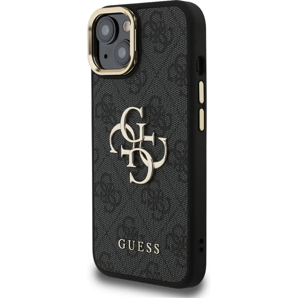 Guess PU 4G Metal Logo Stand Camera Frame kryt iPhone 13 černý - Pouzdra - Obrázek 1740c11b0bfd4f5b8dfdd1e9a32a819f