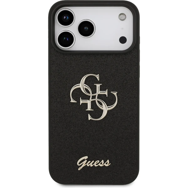 Guess PU Fixed Glitter 4G Metal Logo kryt iPhone 17 Pro Max černý - Pouzdra - Obrázek 179d020d85f74f25a4254f993739a934