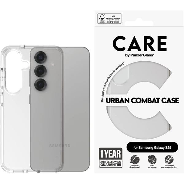 PanzerGlass® CARE kryt Samsung Galaxy S25 Urban Combat čirý - Pouzdra - Obrázek 17FC000J01