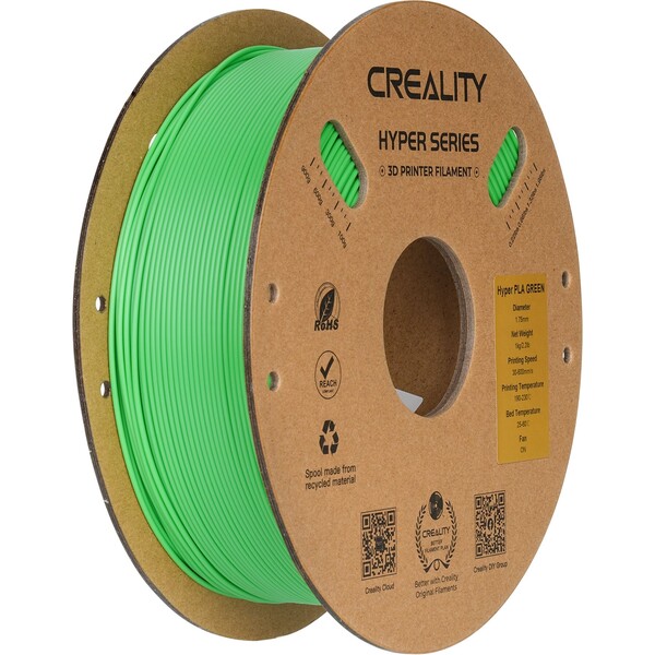 Creality Hyper PLA filament 1,75 mm 1 kg zelená Zelená