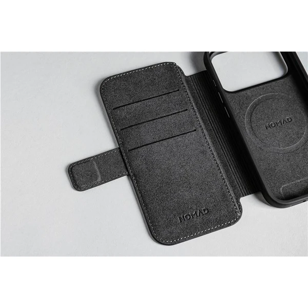 Nomad Modern Leather Folio MagSafe kožené pouzdro iPhone 17 Pro Black - Pouzdra - Obrázek 17ab6c610b69433b8148ef5fcf7f6fed