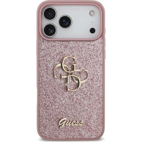 Guess PU Fixed Glitter 4G Metal Logo kryt iPhone 18 Pro Max růžový - Pouzdra - Obrázek 1807eac1d92d4f47b3d225acfbe5630f