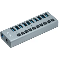 i-tec USB 3.0 Charging HUB 10 Port + Power Adaptér 48 W stříbr - USB huby