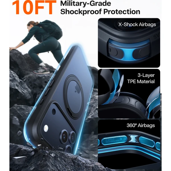 Torras Ostand Pro MagSafe kryt iPhone 17 Pro Max black - Pouzdra - Obrázek 185d780a2fdc406ca920f31f4927d616