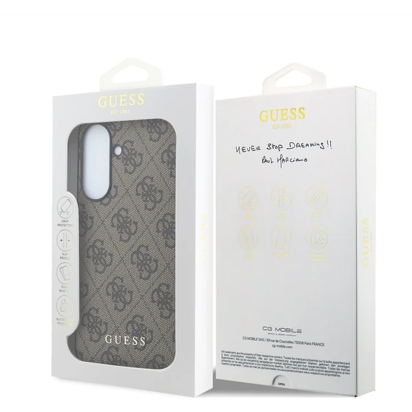 Guess PU 4G Metal Classic Logo kryt Samsung Galaxy A57 hnědý - Pouzdra - Obrázek 188d33202e57455496d5474123ab6979