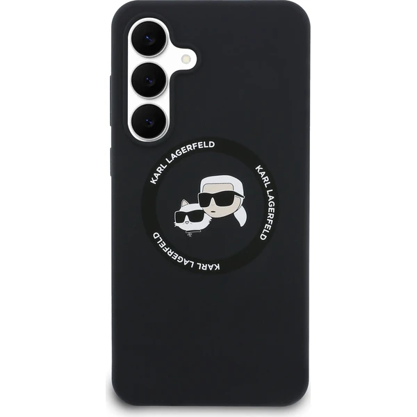 Karl Lagerfeld Liquid Silicone K&CH Heads MagSafe Zadní Kryt pro Samsung Galaxy S25 FE černý - Pouzdra - Obrázek 189607e5bc0b4740994291b66b7db0e8