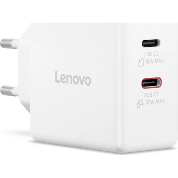 Lenovo Dual USB-C 65W GaN nabíjecí adaptér bílý - Nabíječky - Obrázek 18BM000K01