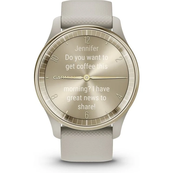Garmin vívomove Trend Cream Gold / French Grey Silicone Band - Chytré hodinky - Obrázek 18FA000601