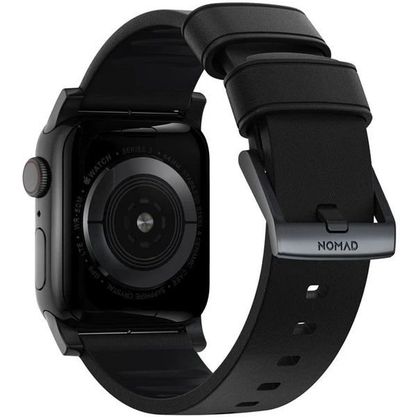 Nomad Active Strap Pro hydrofobní kožený řemínek Apple Watch 49/45/44/42mm černý/černý - Řemínky - Obrázek 18G1000K01