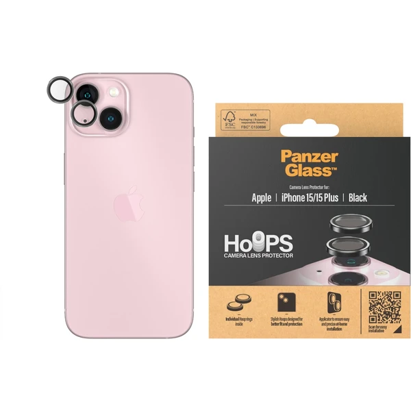 PanzerGlass HoOps ochranné kroužky Apple iPhone 15/15 Plus - Ochranné folie a skla - Obrázek 18TS100501