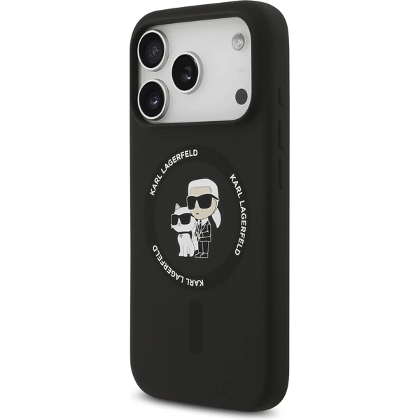 Karl Lagerfeld Liquid Silicone Karl and Choupette MagSafe kryt iPhone 17 Pro Max černý - Pouzdra - Obrázek 18aa284c4cce4b49b3675e92c78bcd01
