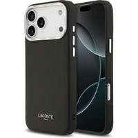 Lacoste PU Leather Champs Elysees MagSafe kryt iPhone 17 Pro Max černý - Pouzdra