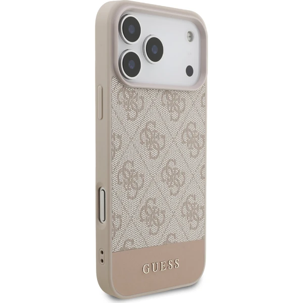 Guess PU 4G Stripe Zadní Kryt pro iPhone 17 Pro Max růžový - Pouzdra - Obrázek 18cfdd2a4ba2489b9aa86bb5e3595613