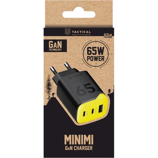 Tactical Minimi GaN 65W nabíjecí adaptér (2xUSB-C, 1xUSB-A) černý - Nabíječky - Obrázek 19380b0beccc4235882c5d42fc9eba1b