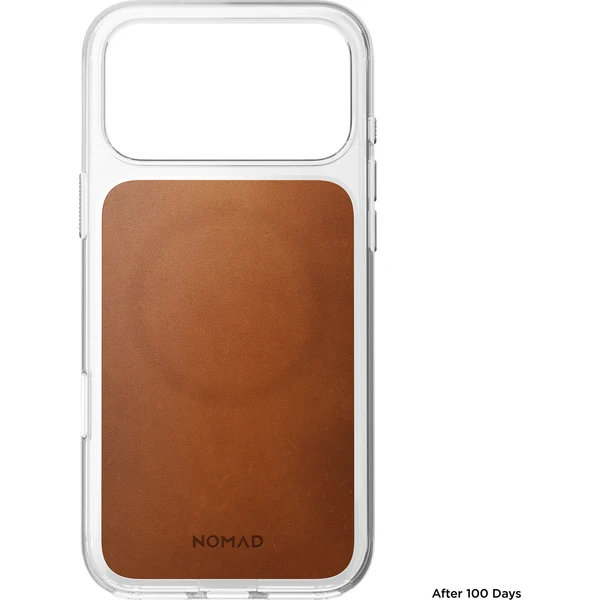 Nomad Clear Leather (Horween) MagSafe kryt iPhone 18 Pro Max Saddle - Pouzdra - Obrázek 196b961b9d2f433d820060bc58984e5d