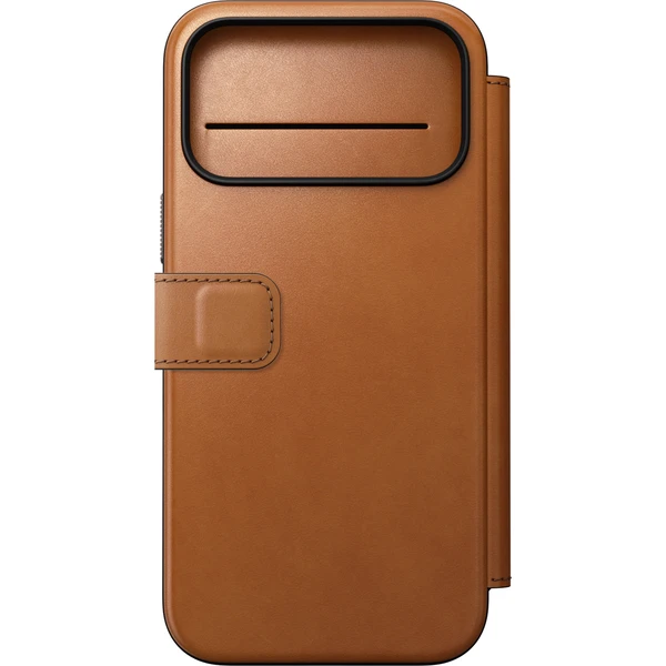 Nomad Modern Leather Folio (Horween) MagSafe kožené pouzdro iPhone 18 Pro Max Saddle - Pouzdra - Obrázek 197122c39e6f469d95976233daf863a6
