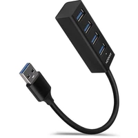 AXAGON HUEM1A 4x USB 3.2 Gen 1 MINI hub kovový kabel USBA 20cm - USB huby